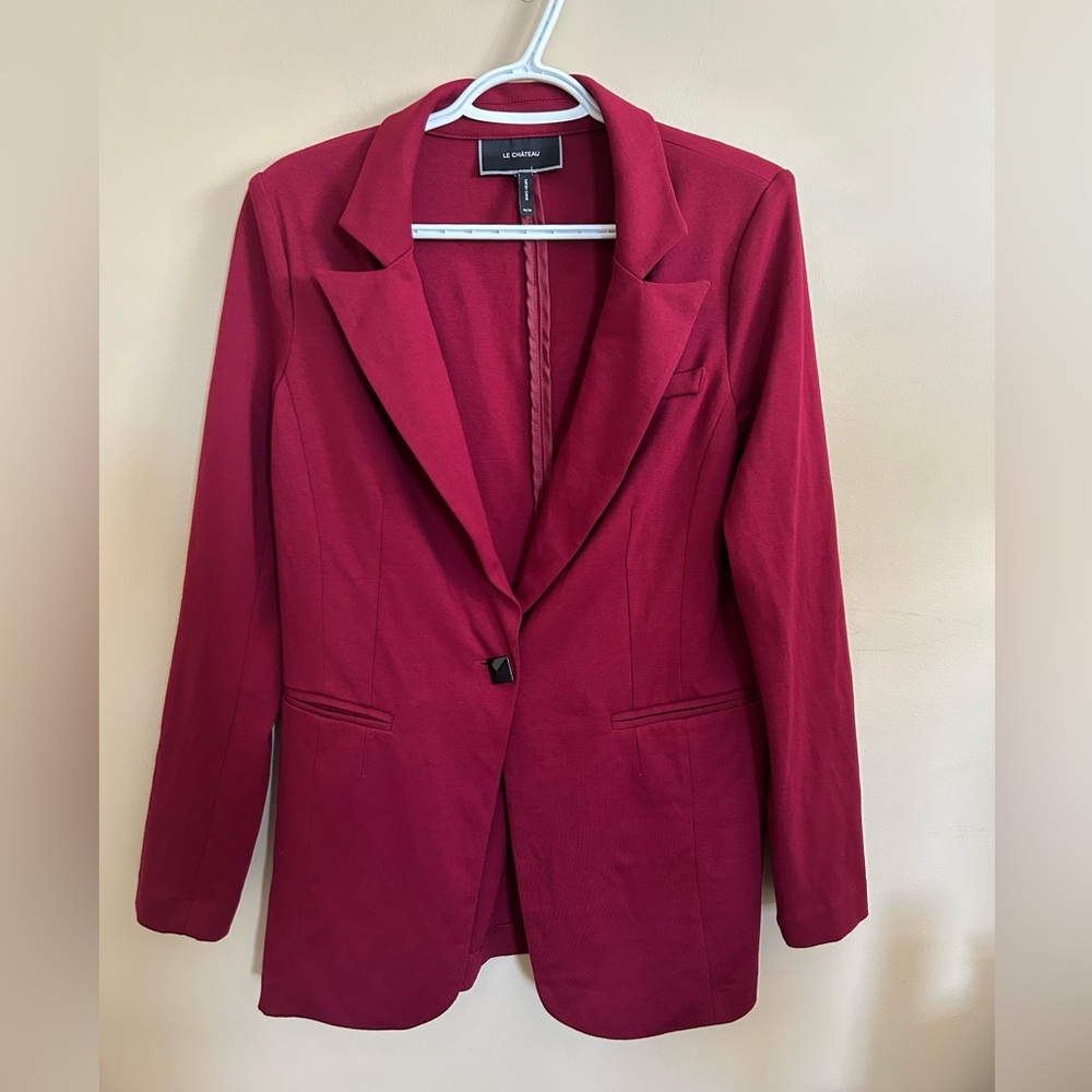 Le Chateau Women's Burgundy Blazer/Suit Jacket/ office/ business casual